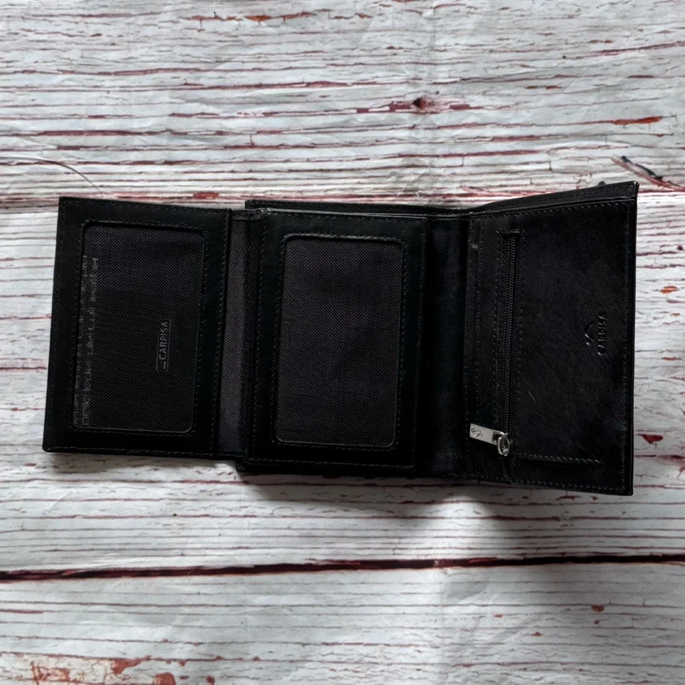 NIB Carpisa Torfino Go Wallet in Black Leather